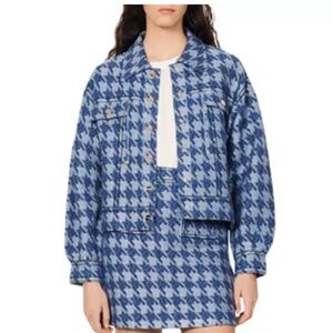 Sandro Balthazar tweed houndstooth jacket!